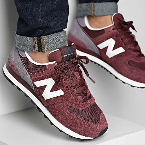 Baskets U574ABO Burgundy Lilac