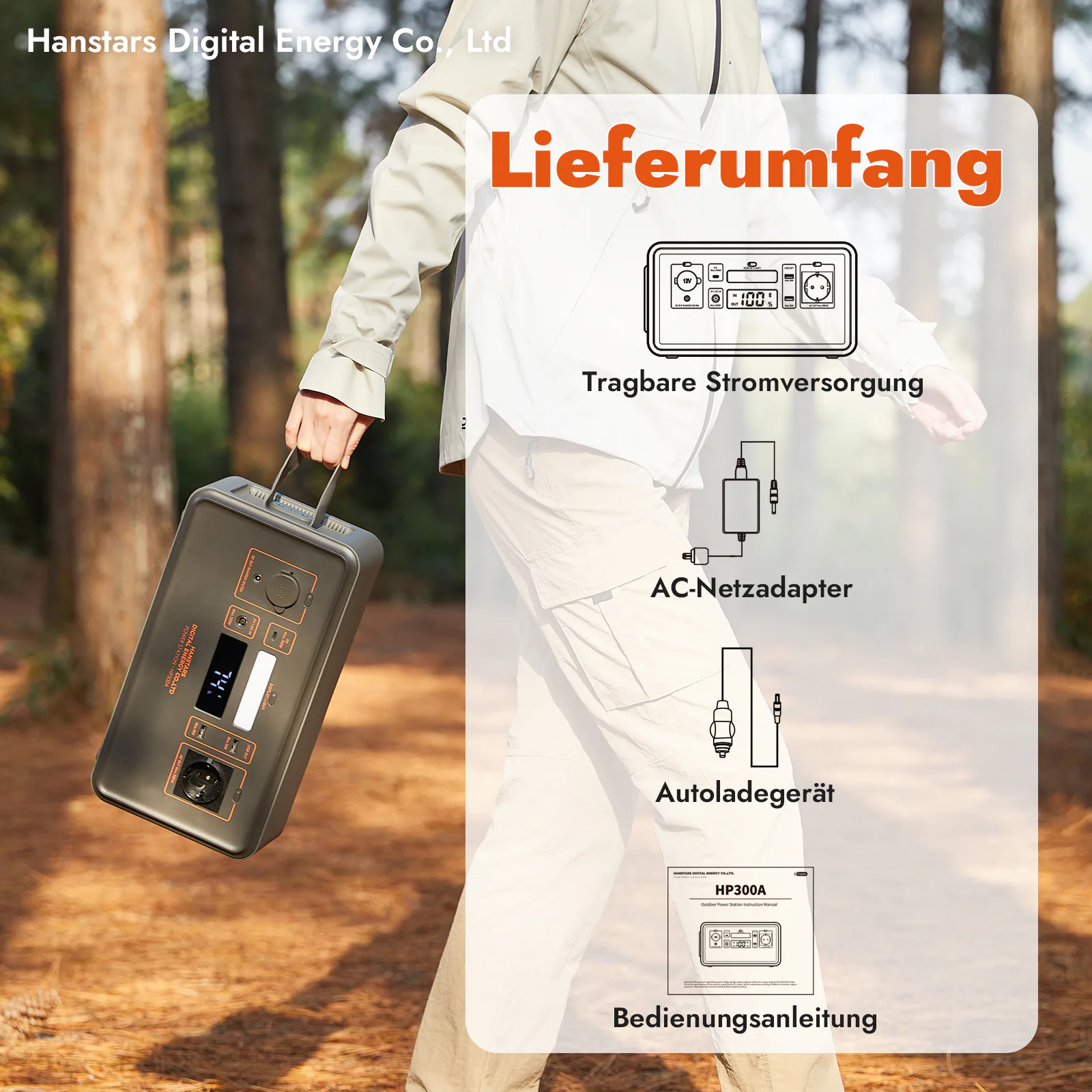 Hanstars Tragbare Powerstation: 300W/294Wh - versch. Ausführungen