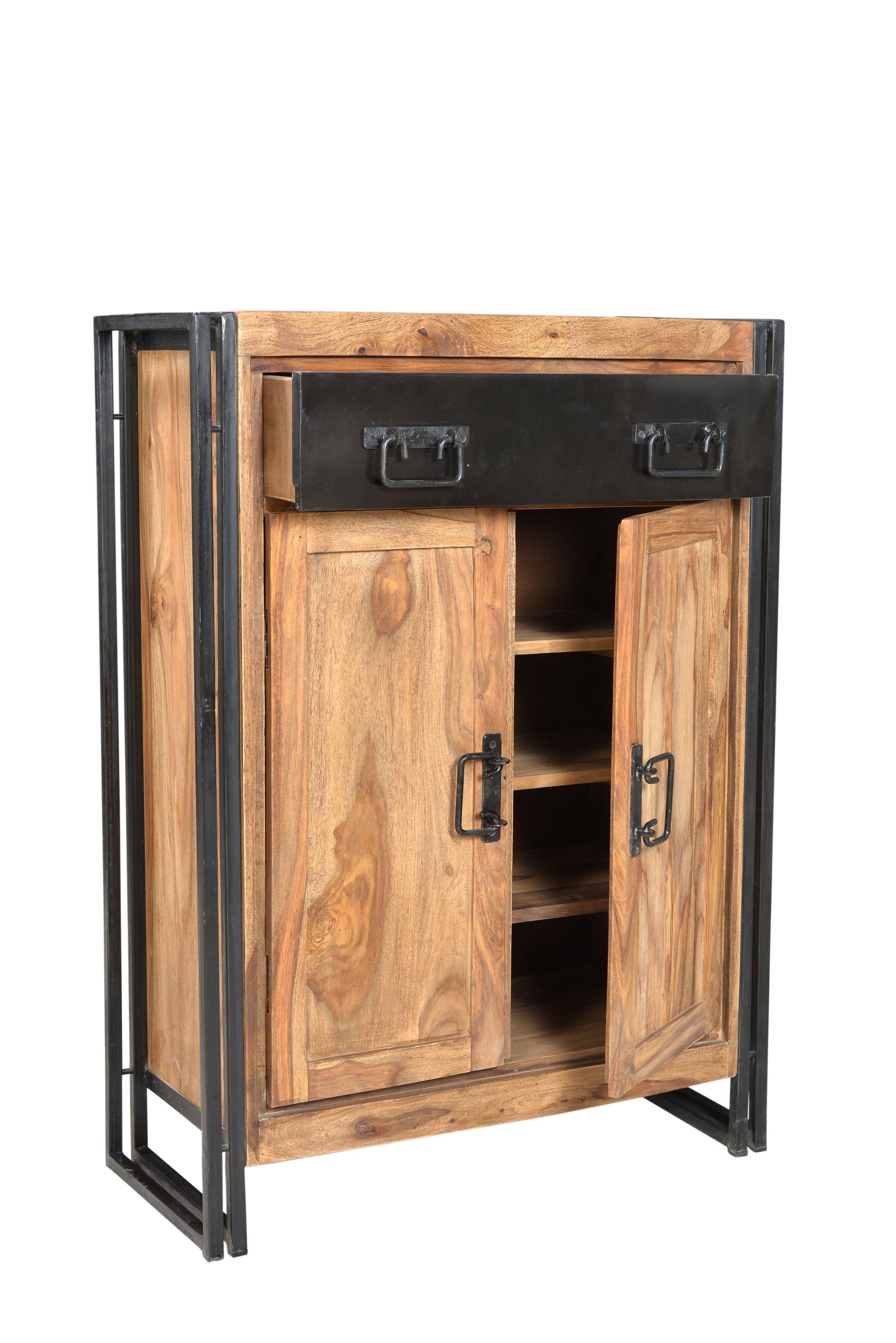 Highboard Panama Akazie natur Kommode Sideboard Wohnzimmer Esszimmer Schrank