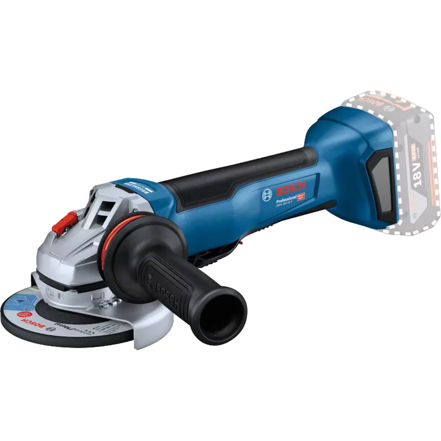 Bosch GWS 18V-10 accu haakse slijper body in L-Boxx