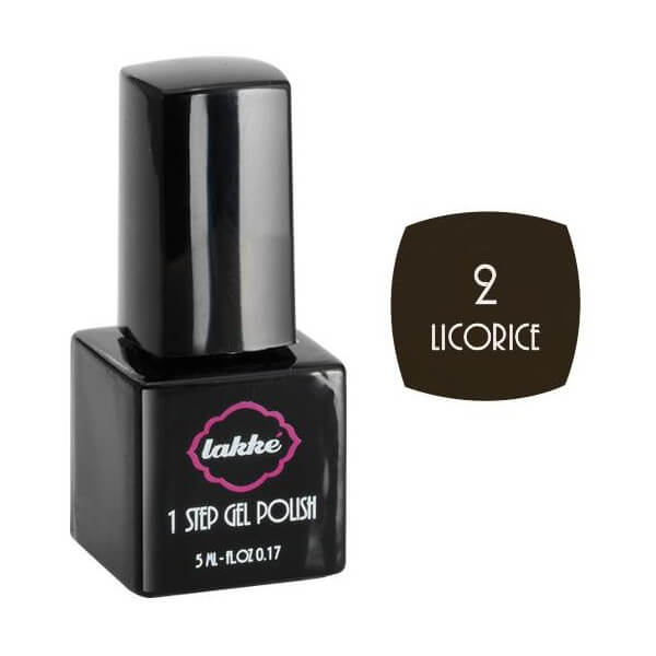 Vernis color 1-step n°2 Licorice Lakkè 5ML