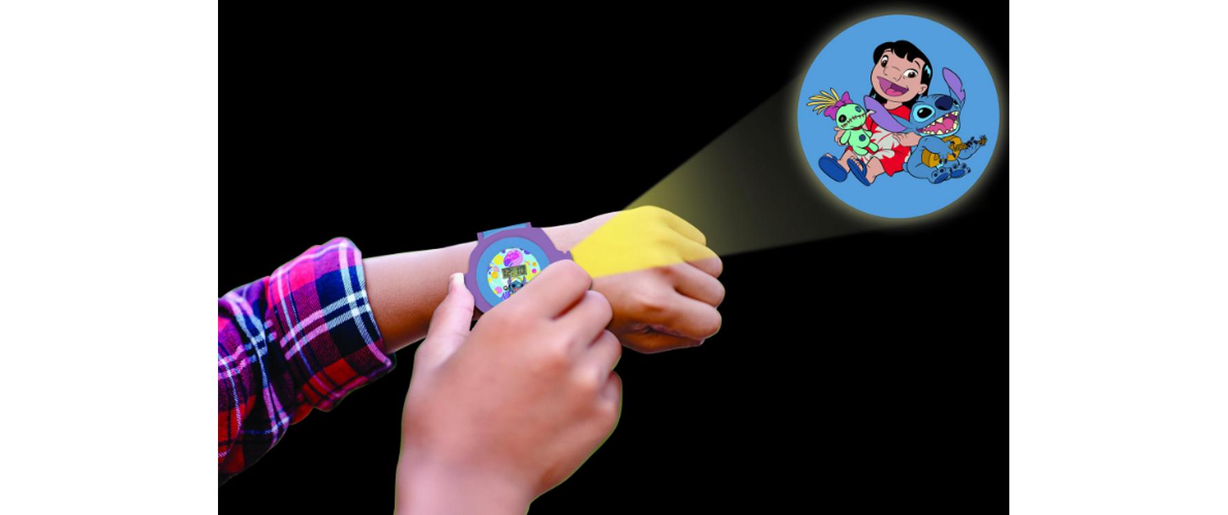 Stitch Digitaluhr mit Projektion BlauDisney Digitaluhr mit Bildprojektion