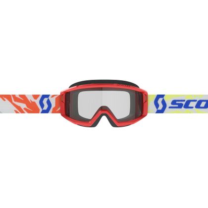 Masque cross Scott PRIMAL - CLEAR - YOUTH - Rouge