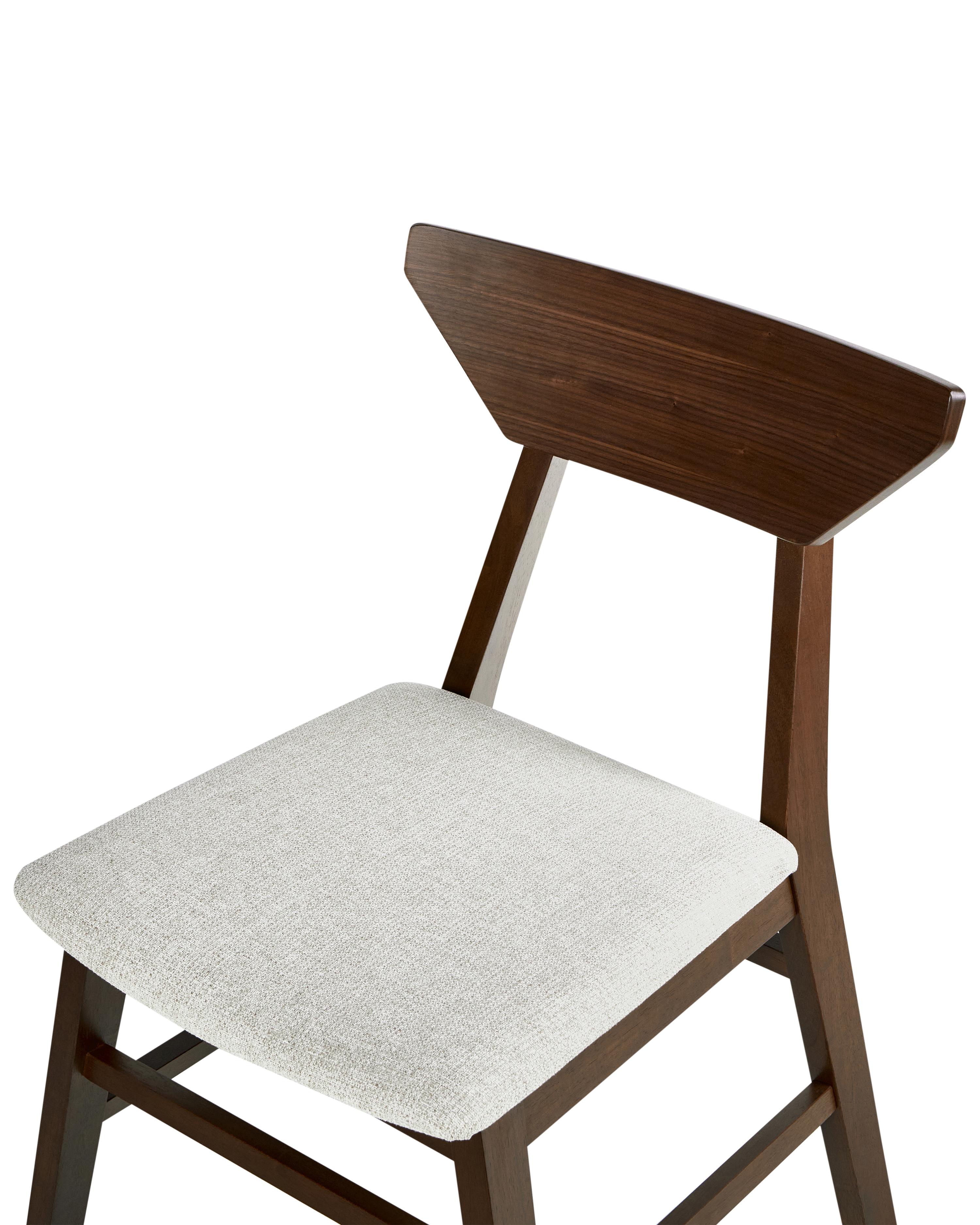 Set van 2 eetkamerstoelen HOPKINS Hout Donkerbruin