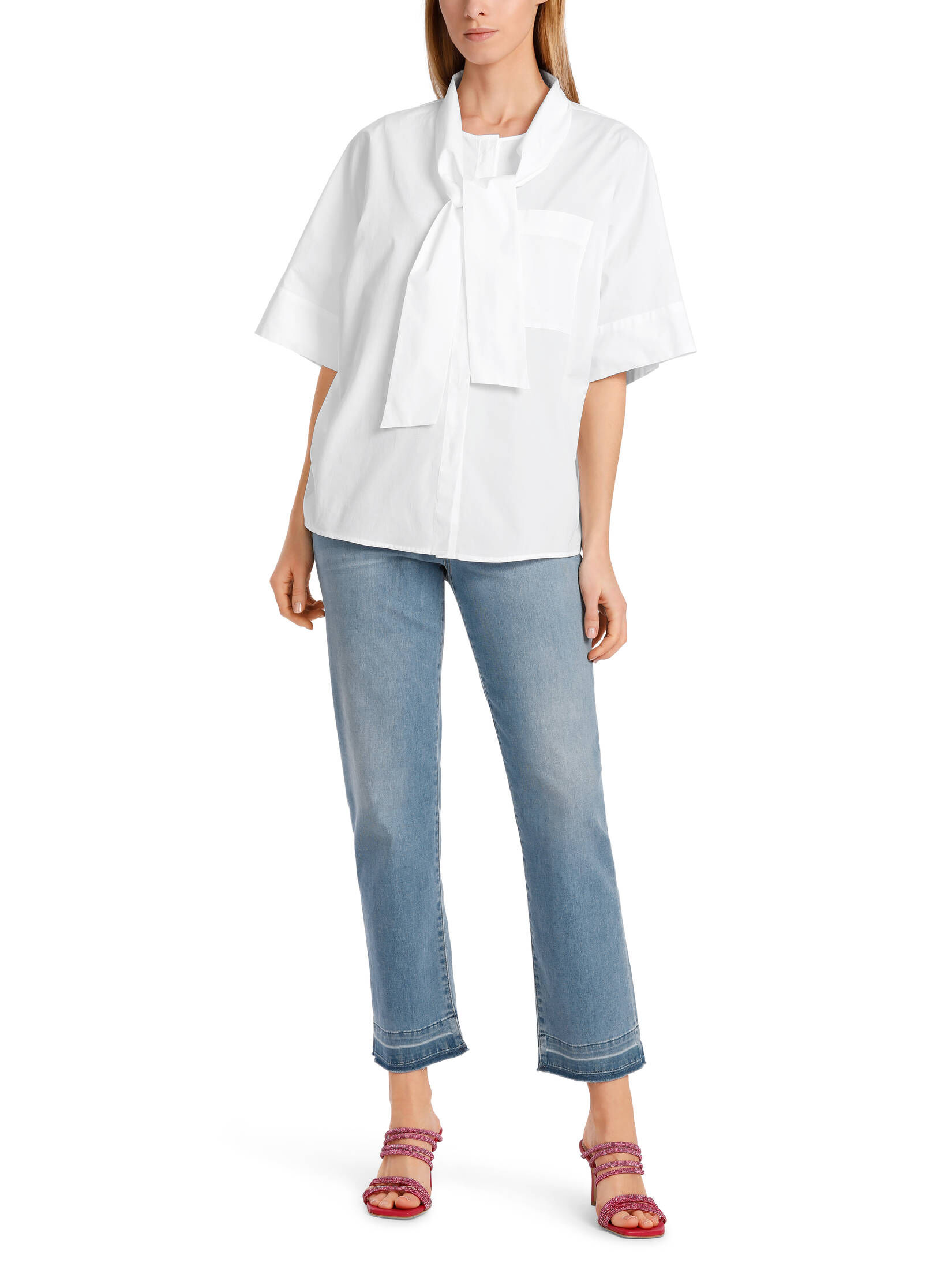 Marc Cain| Damen Schluppenbluse Kurzarm