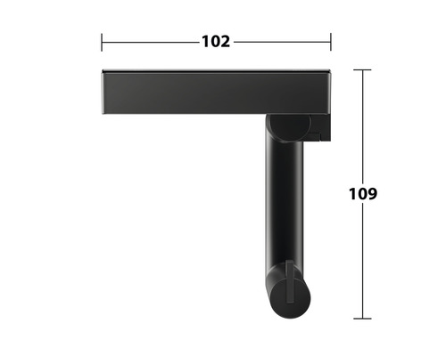 Toiletrolhouder KEUCO REVA Black Selection mat zwart 12873379000
