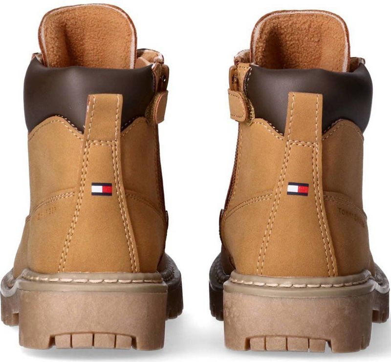 Tommy Hilfiger - Veterboots - Okerkleur - Vetersluiting - Synthetisch