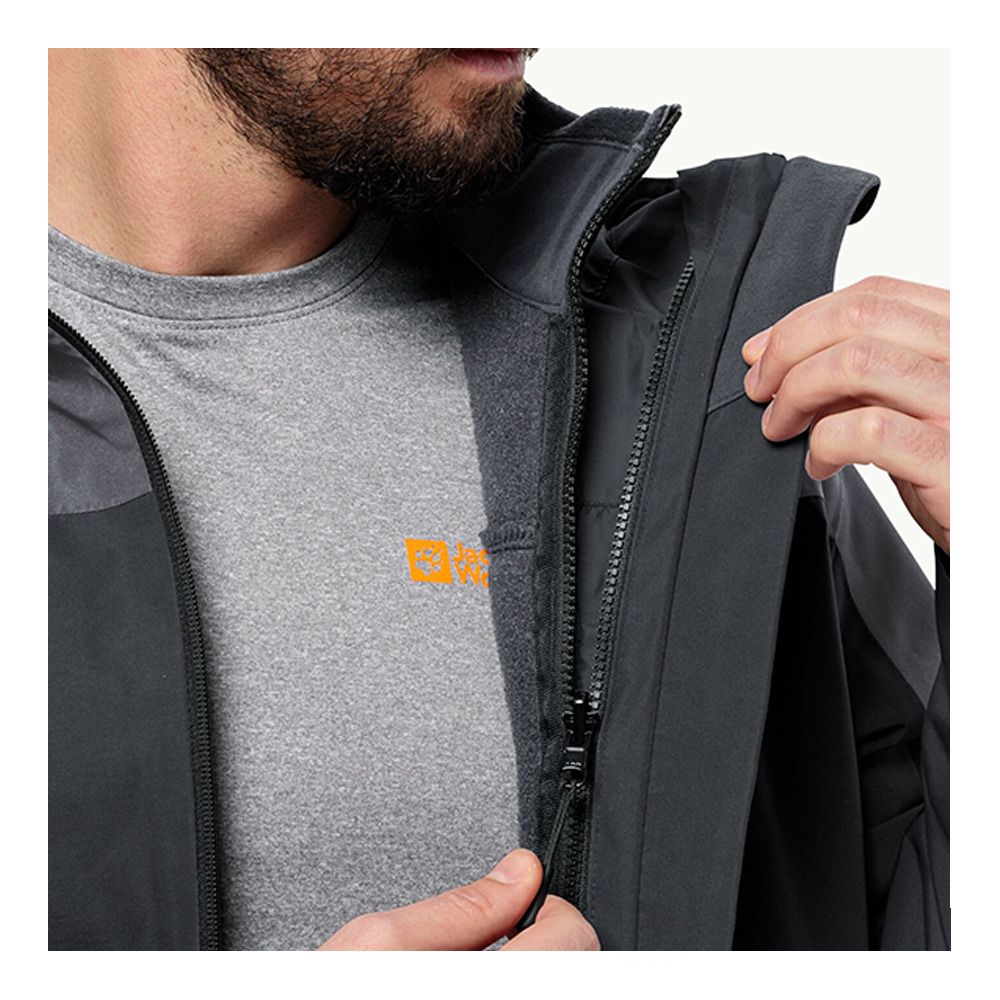 Jack Wolfskin TAUBENBERG 3IN1 - Veste Homme phantom