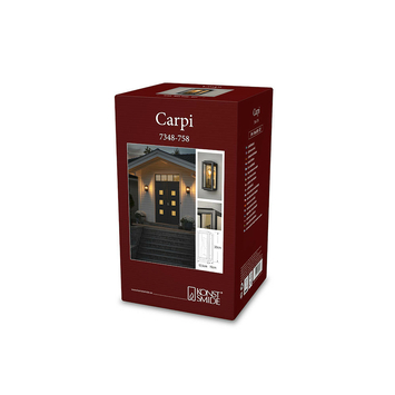 Konstsmide buitenlamp Carpi messing/zwart 12x28cm