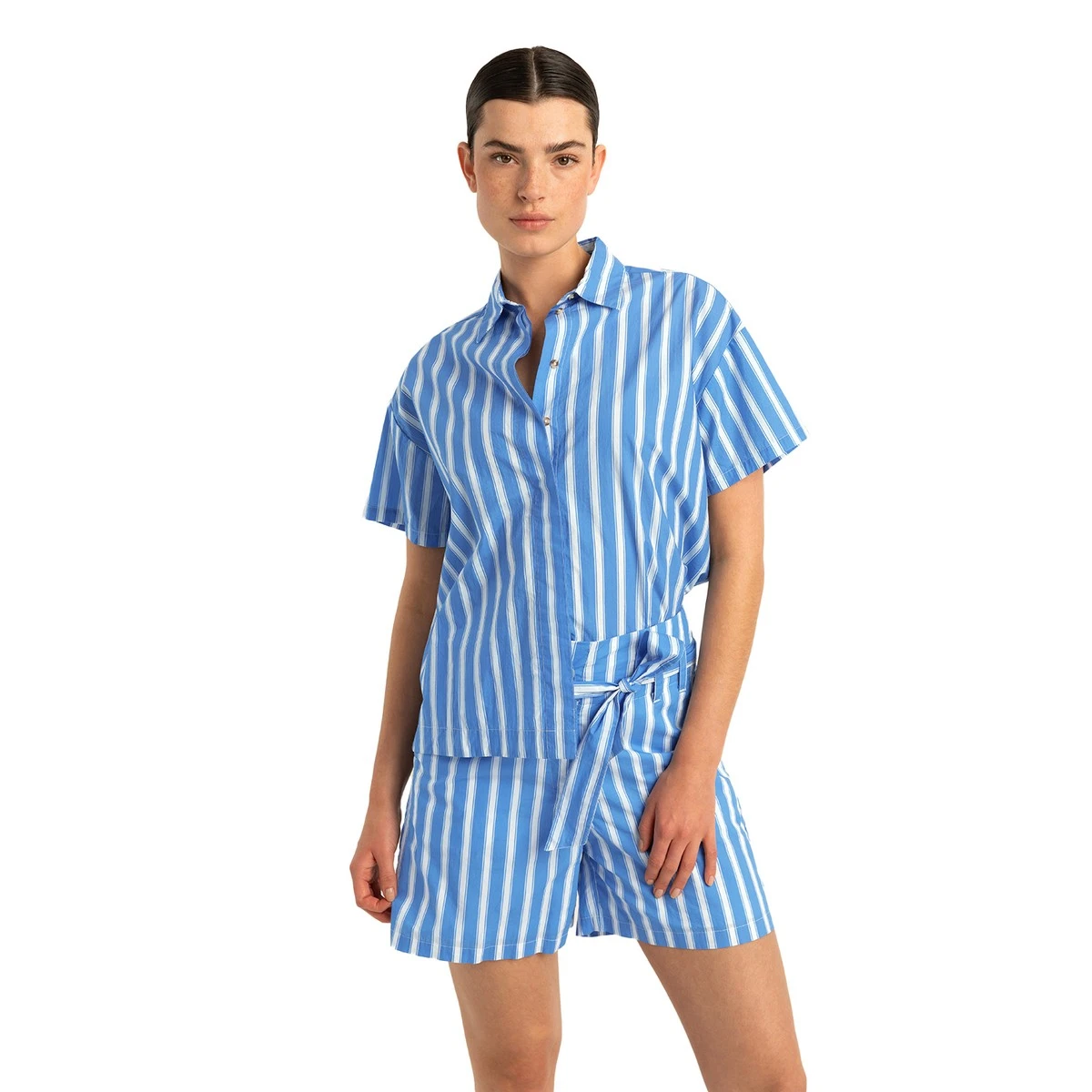 Dames Blouse 25015 blouse streep oversized