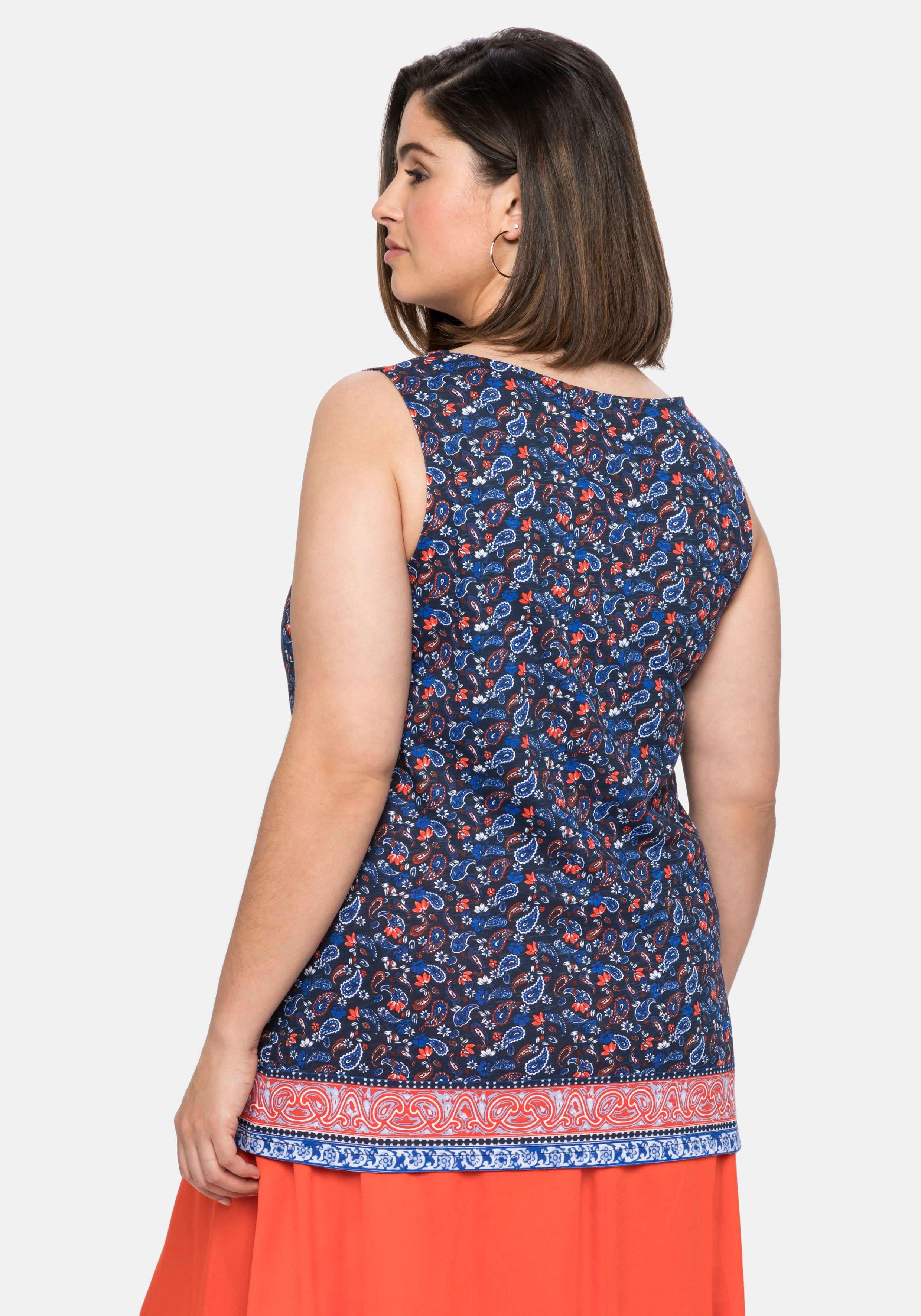 Tanktop mit Paisley-Alloverdruck