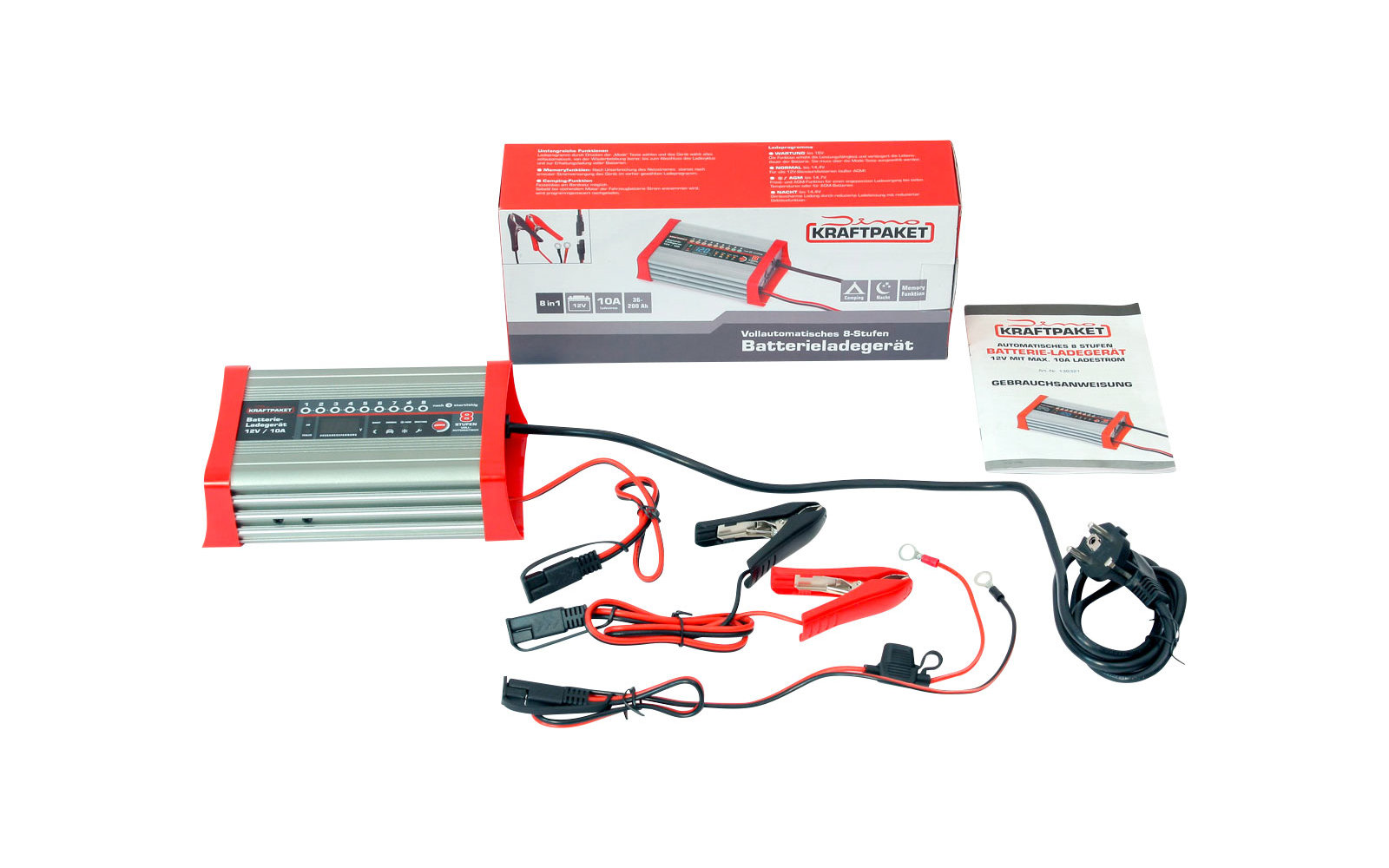 Dino Kraftpaket Ladegerät mit Campingfunktion 12 V / 10 A