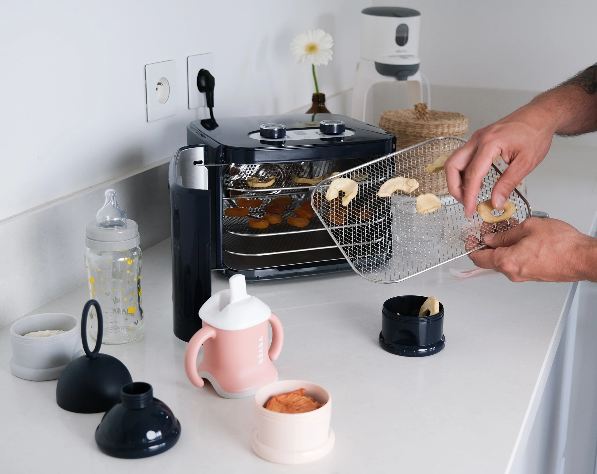 Dosierbox ON THE GO 3-teilig in night blue/rose