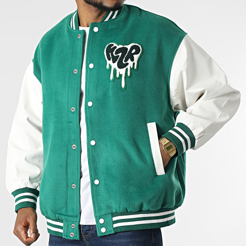 Veste Teddy MK21010 Vert Blanc