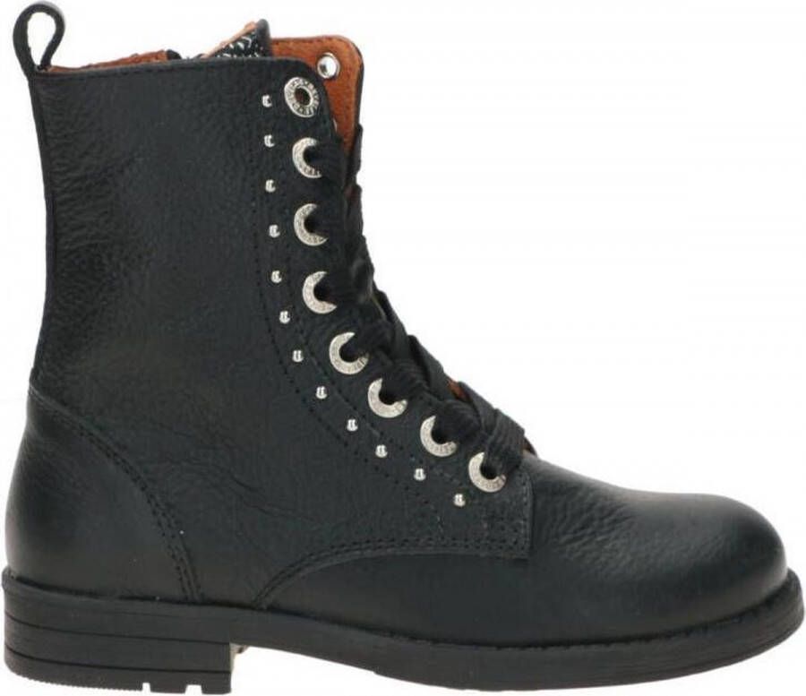 Develab 42258 Veterboots Laarzen Met Veters Meisjes Kids Zwart