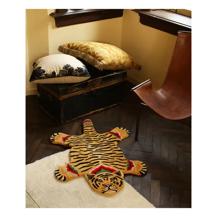 Doing Goods Tapis tigre Babul Bombay en laine | Marron