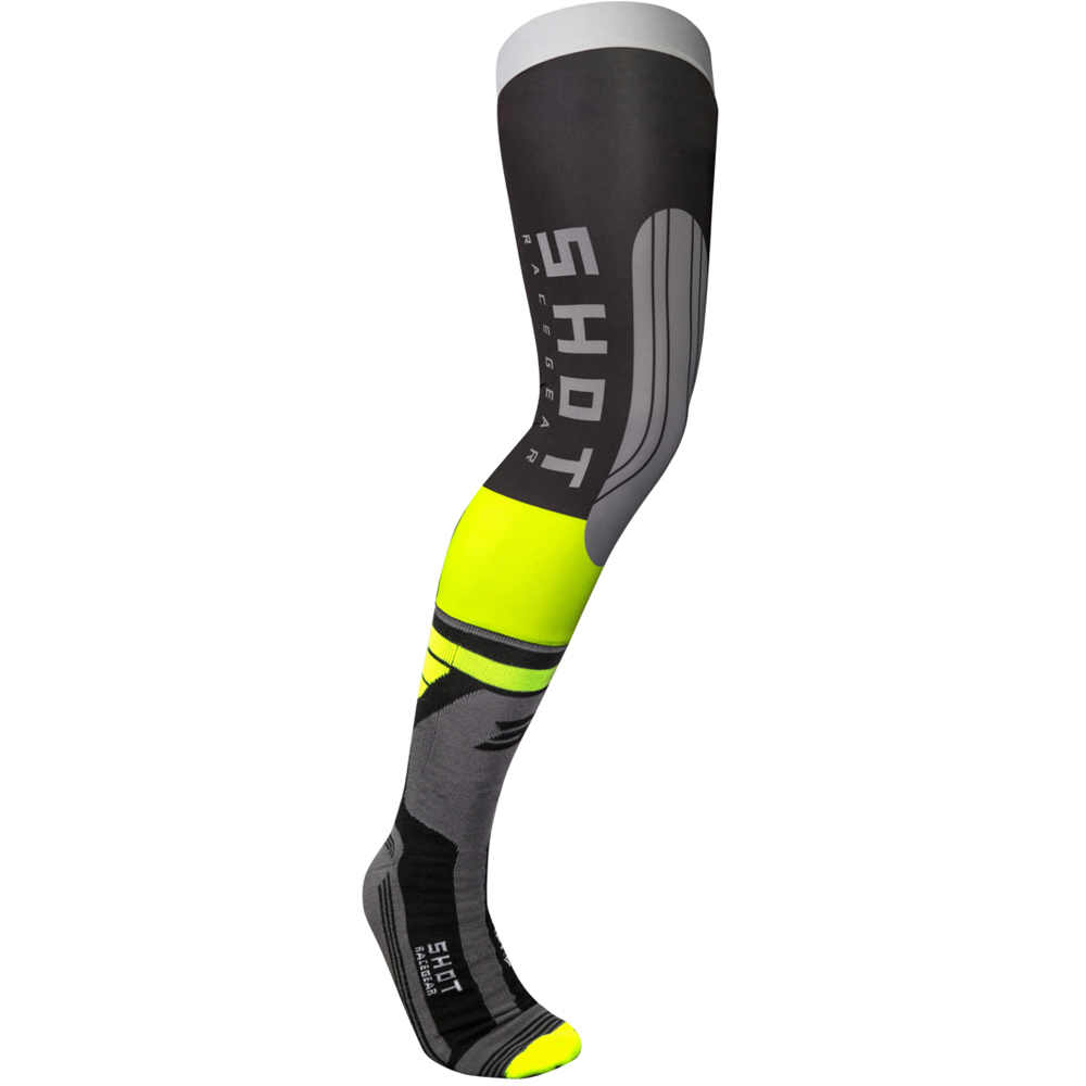 Shot - Chaussettes Interceptor 2.0 Gris / Jaune fluo