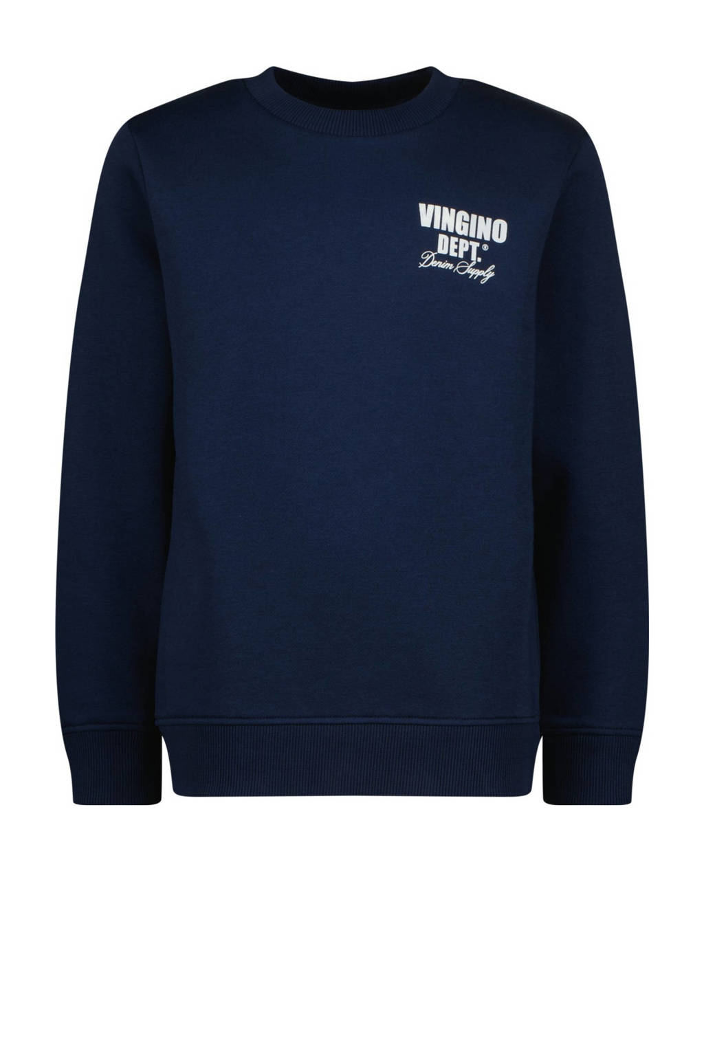 Vingino sweater Basic met printopdruk donkerblauw