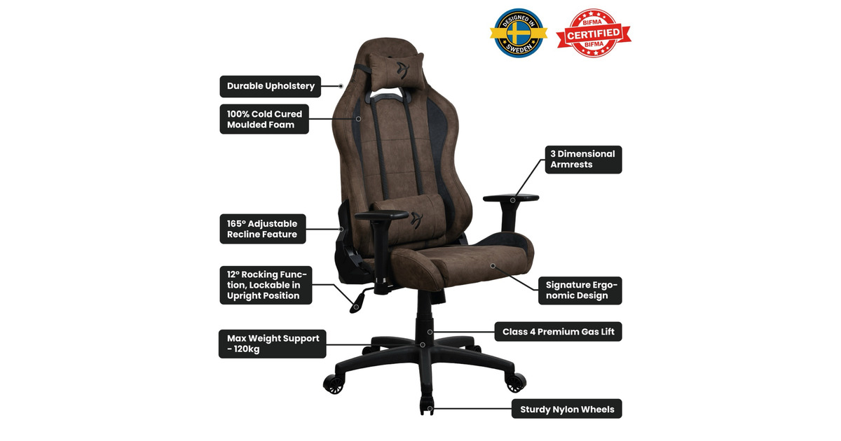 ArozziTorretta Supersoft - Brown gamestoel  (Bruin)