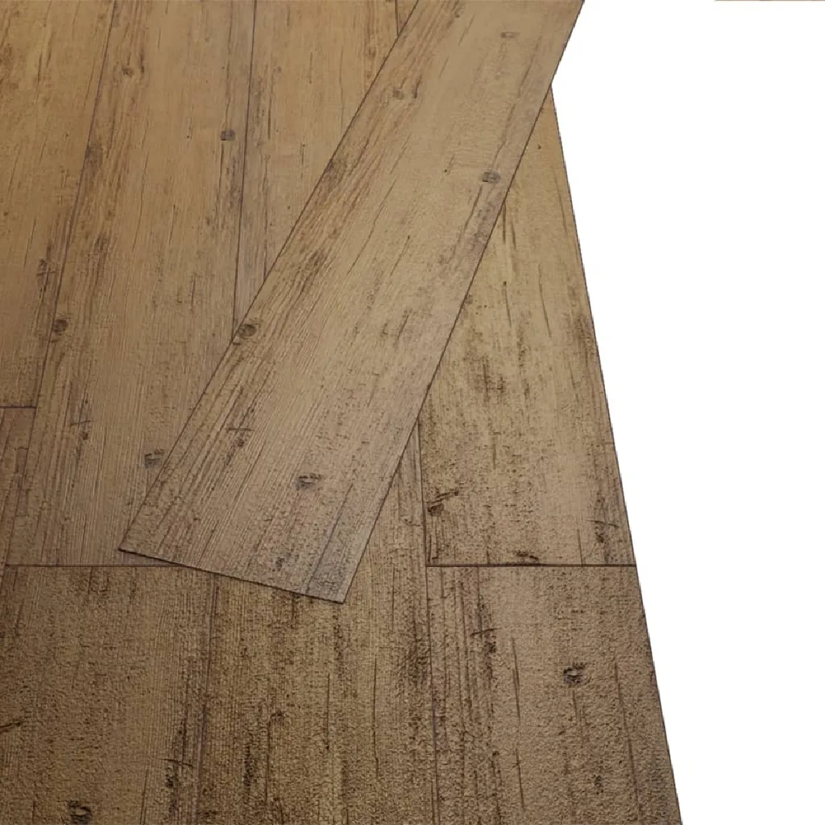 vidaXL Dalles PVC autoadhésif 5,21 m² - Marron noyer