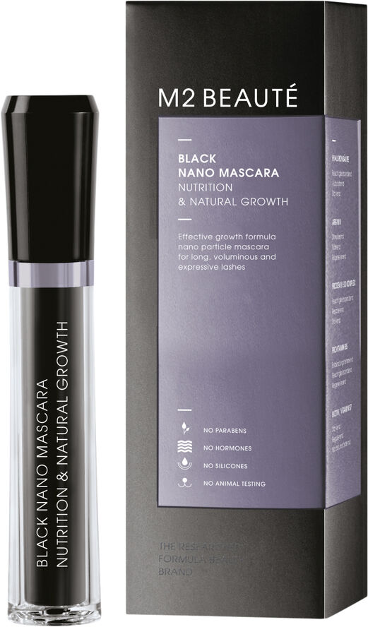 M2 Beauté M2 BEAUTÉ Black Nano Mascara Nutrition & Natural Growth
