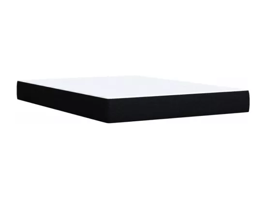 Sommier à lattes de lit avec matelas Noir 160x200 cm Tissu