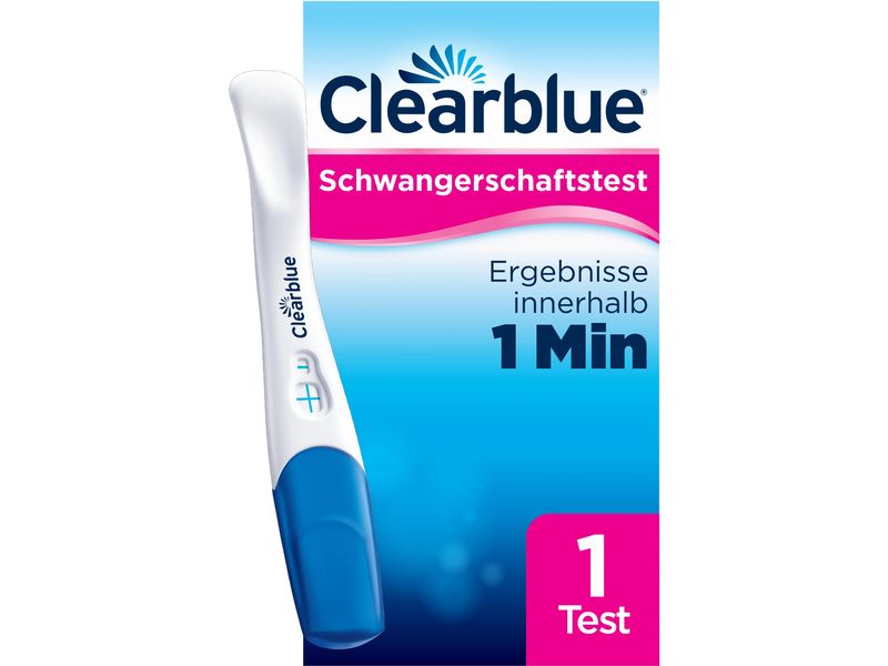 Clearblue Schwangerschaftstest Schnelle Erkennung 1 Stück Schnelltest zum Nachweis einer Schwangerschaft
