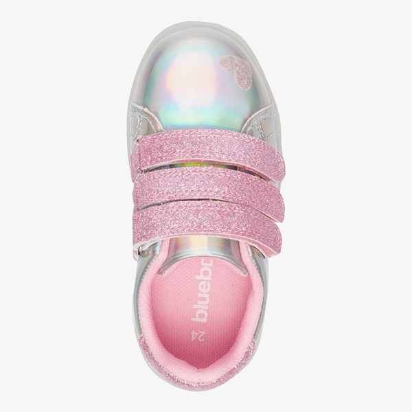 Blue box zilveren meisjes sneakers met lichtjes