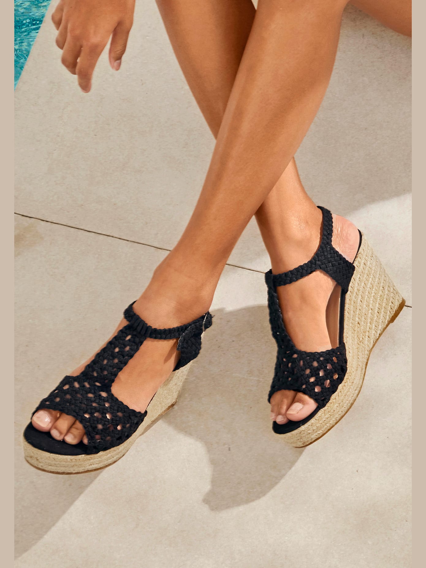 Sandales compensées sandales d'été avec talon compensé