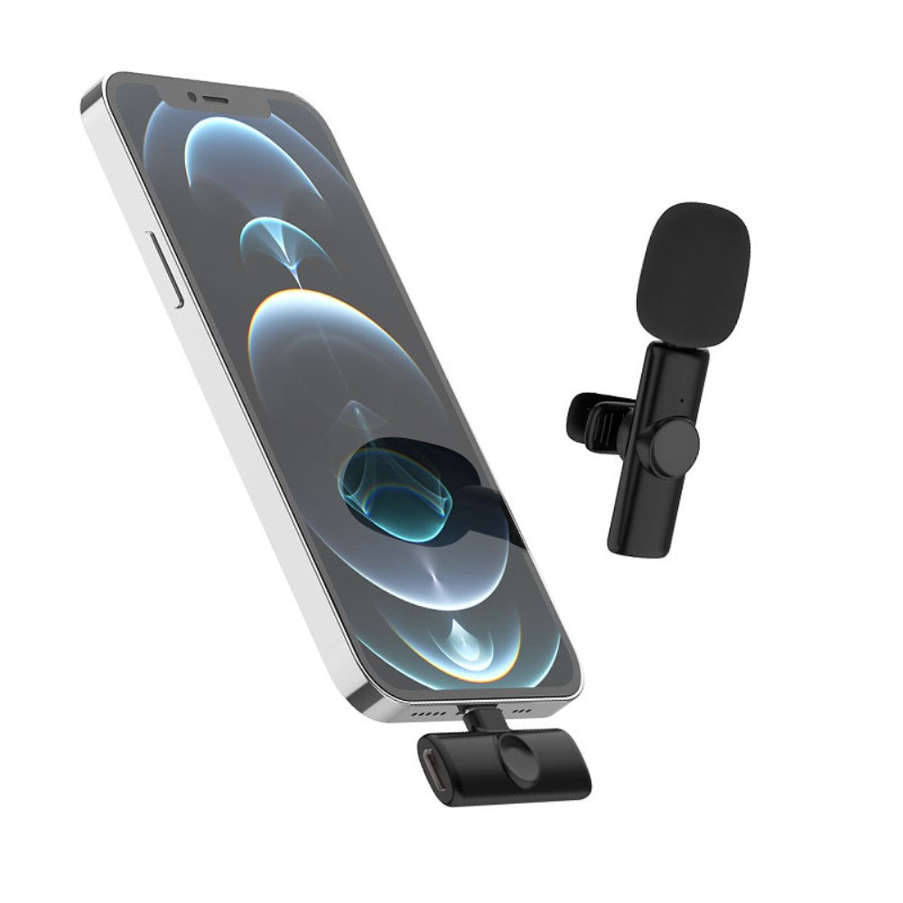 (3-tlg. Set) Kabelloses 360° Lavalier Mikrofon für iPhone / iPad mit Lightning Anschluss   Rauschunterdrückung für Livestreams / Interview / Podcast