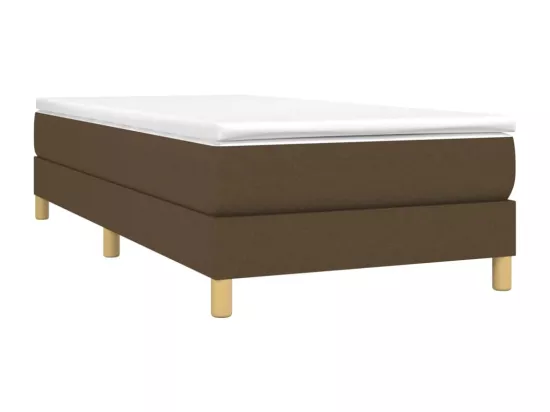 Sommier à lattes de lit Marron foncé 90x200 cm Tissu