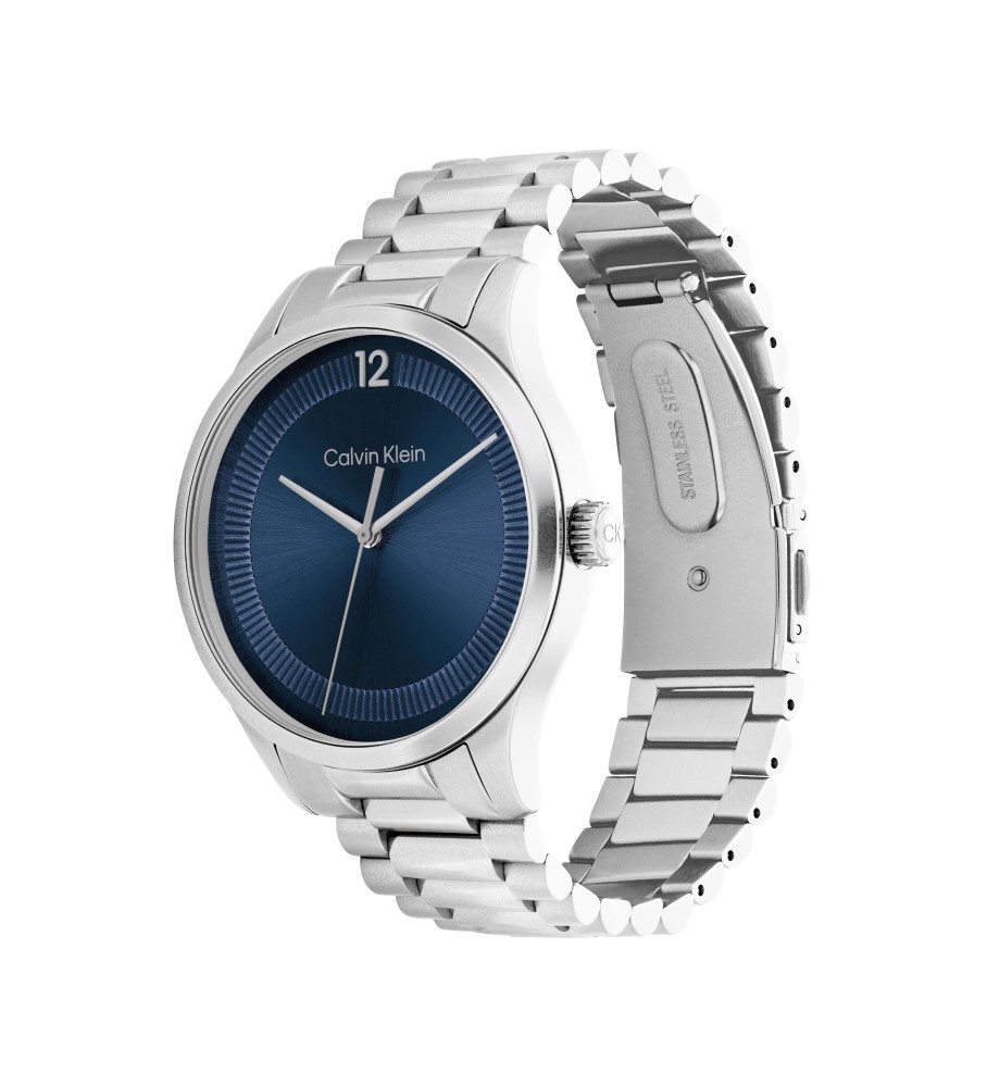 Relógio analógico icônico Calvin Klein, azul marinho