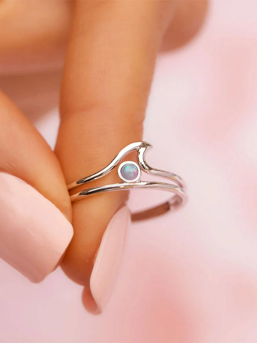 Pura Vida Opal Wave Jewellery silver