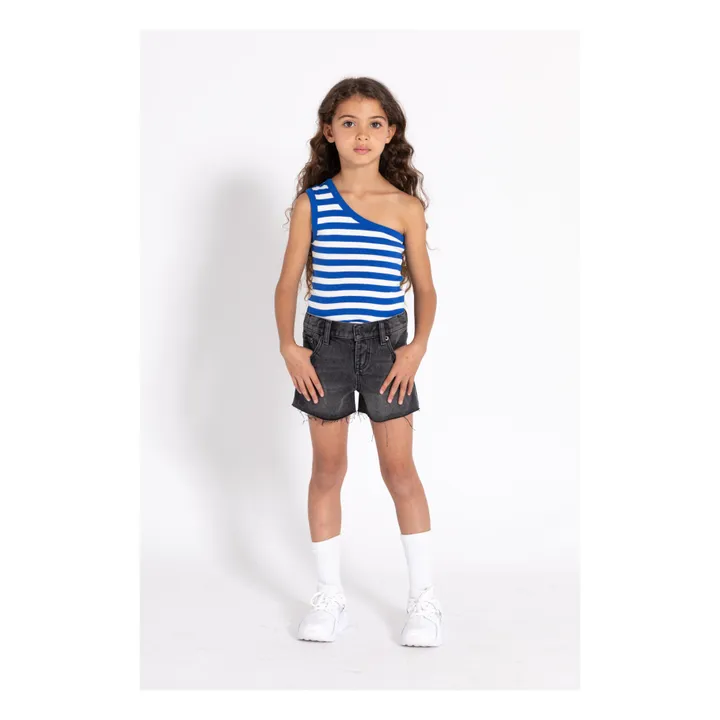 Finger in the nose Short Low Waist Eva | Denim gris