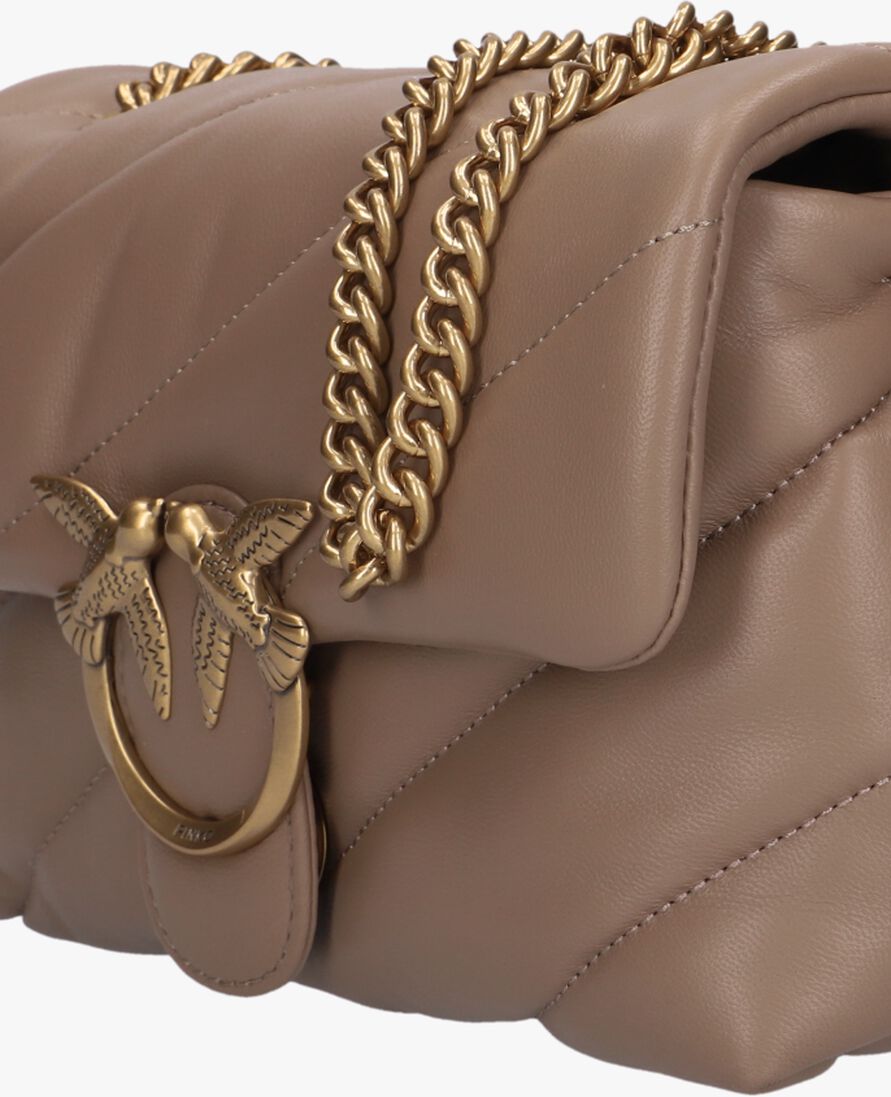 taupe pinko schoudertas love puff mini