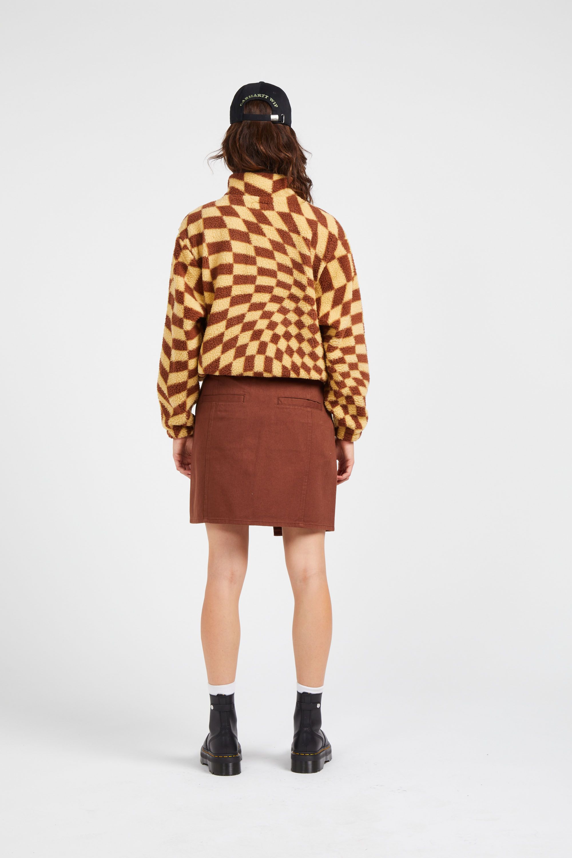 OBEY Sweatshirt WAVY POP OVER SEP SEPIA M Marron