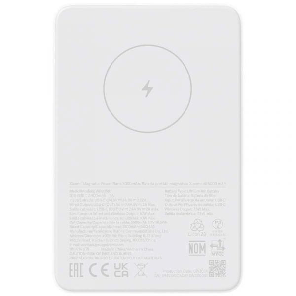 Powerbank Xiaomi Magnetic 5000mAh com MagSafe