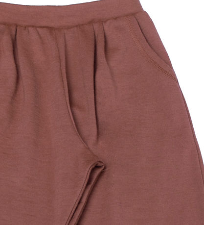 Joha Leggings - Uld - R?d/Brun