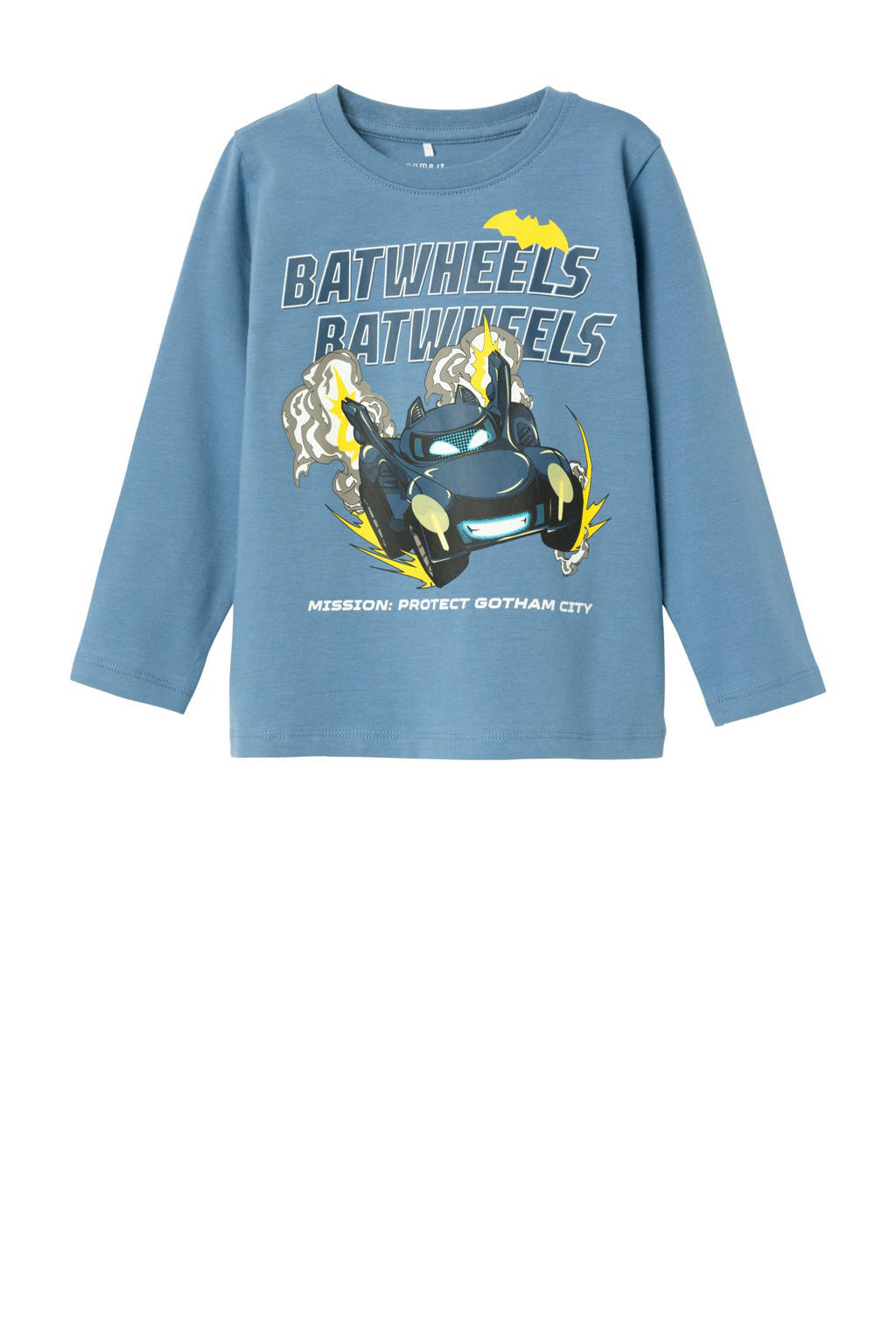 NAME IT longsleeve NMMJATZY met printopdruk blauw