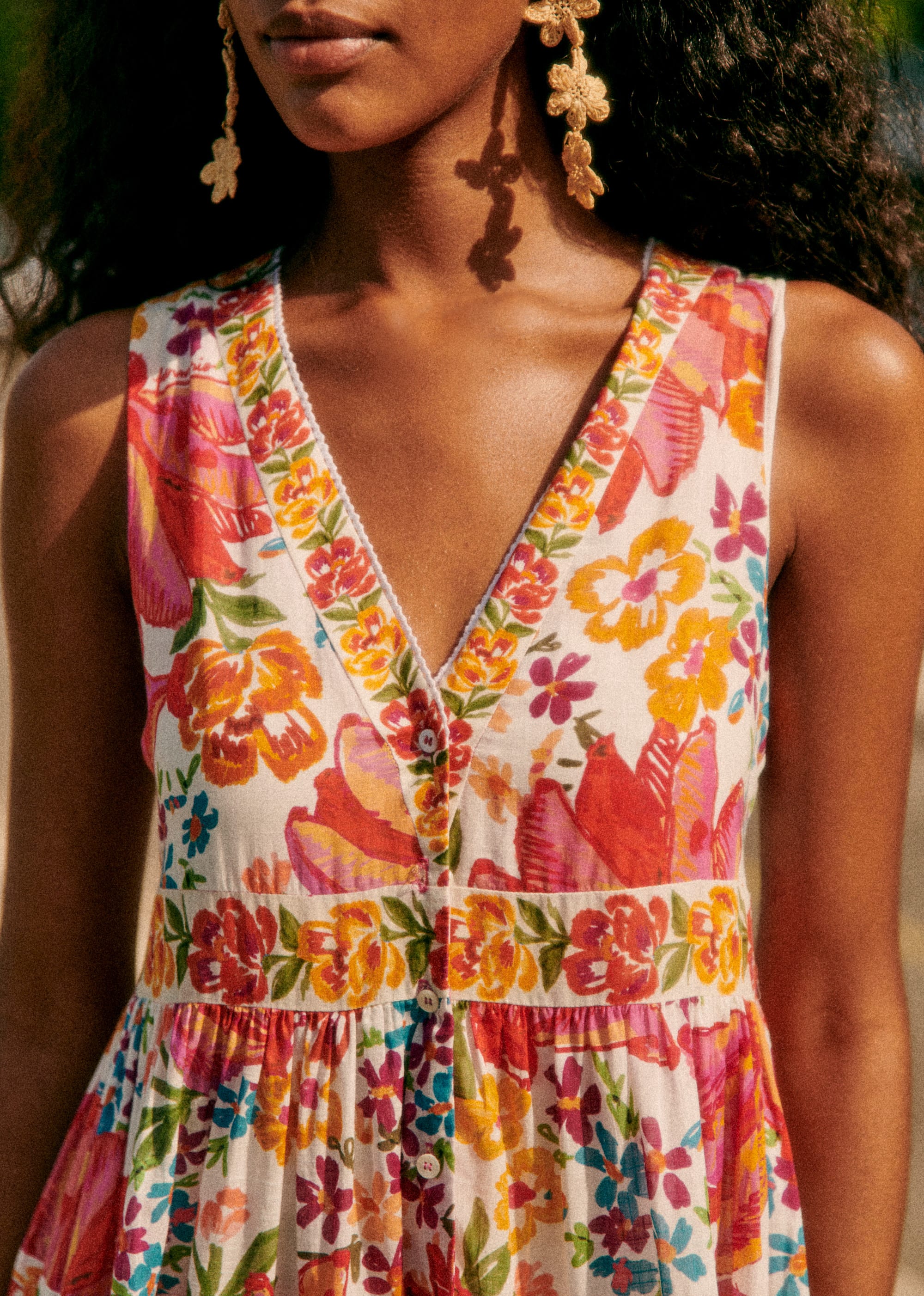 Robe Alamedee - Sézane x FARM Rio - Banana riscada - E-SHOP/ROBES 5905191