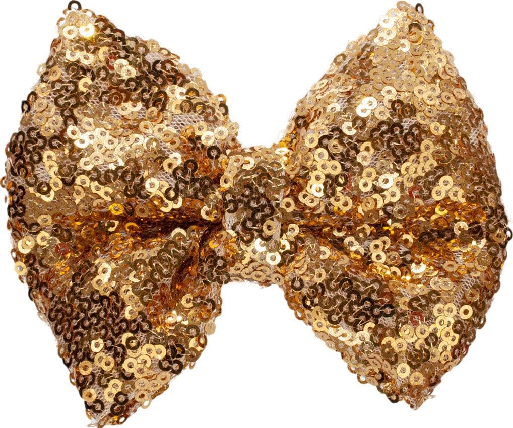 Stor sløyfe paljetter Metallic Gold - Den lille prikken - Rumpetroll
