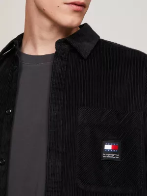 Camisa de veludo cotelê grosso com modelagem relaxada