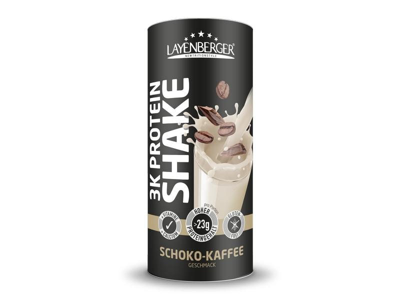 Layenberger Pulver 3K Protein-Shake Schoko-Kaffee 360 g Proteinshake mit Schokoladen- und Kaffeearoma