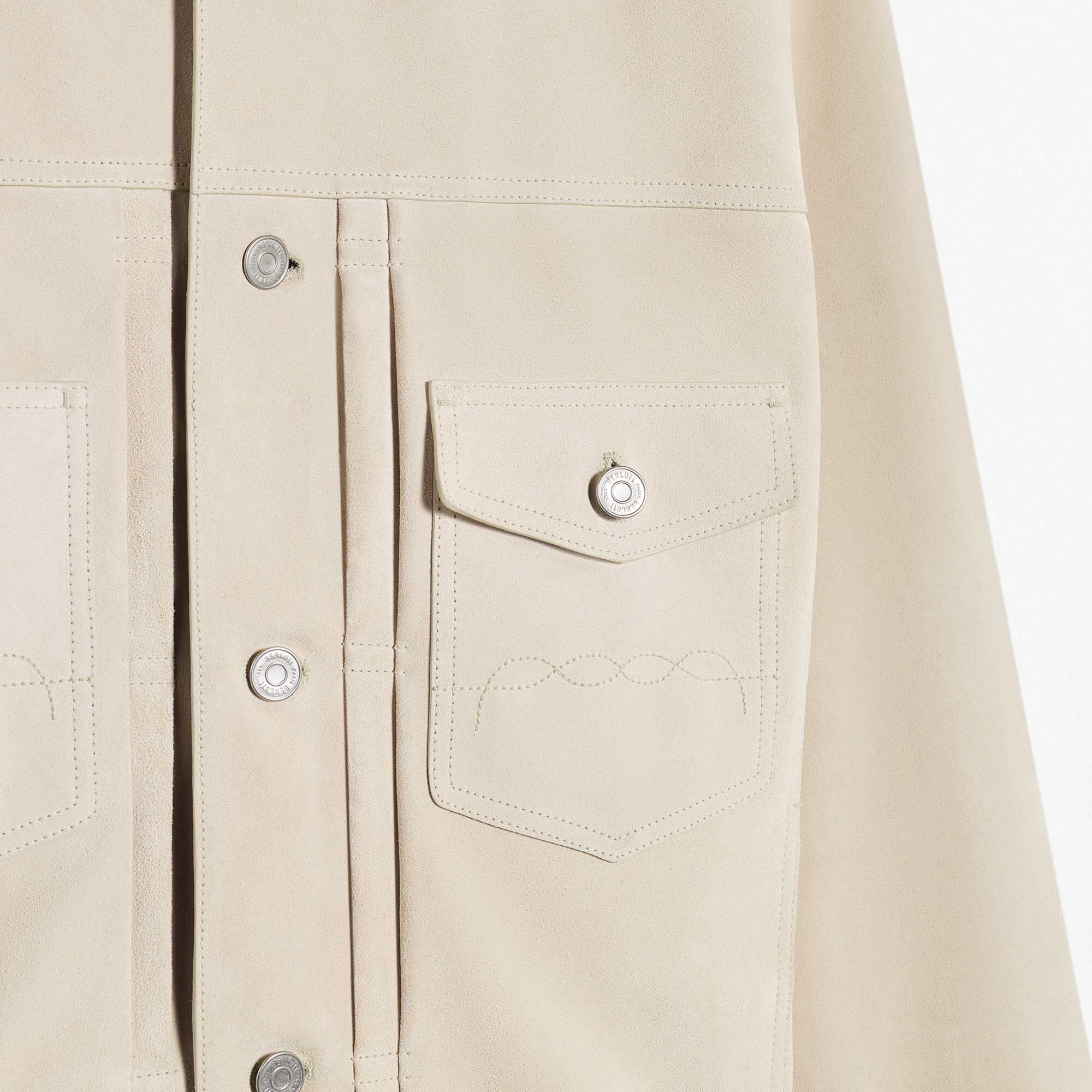 Veste Denim En Suède