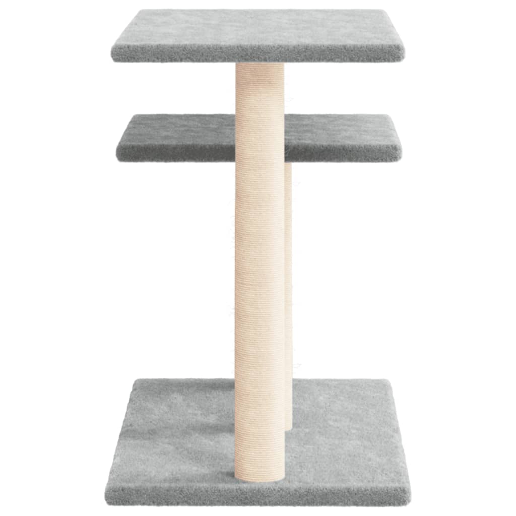 Arranhador para Gatos vidaXL com Plataformas Cinza Claro 62,5 cm