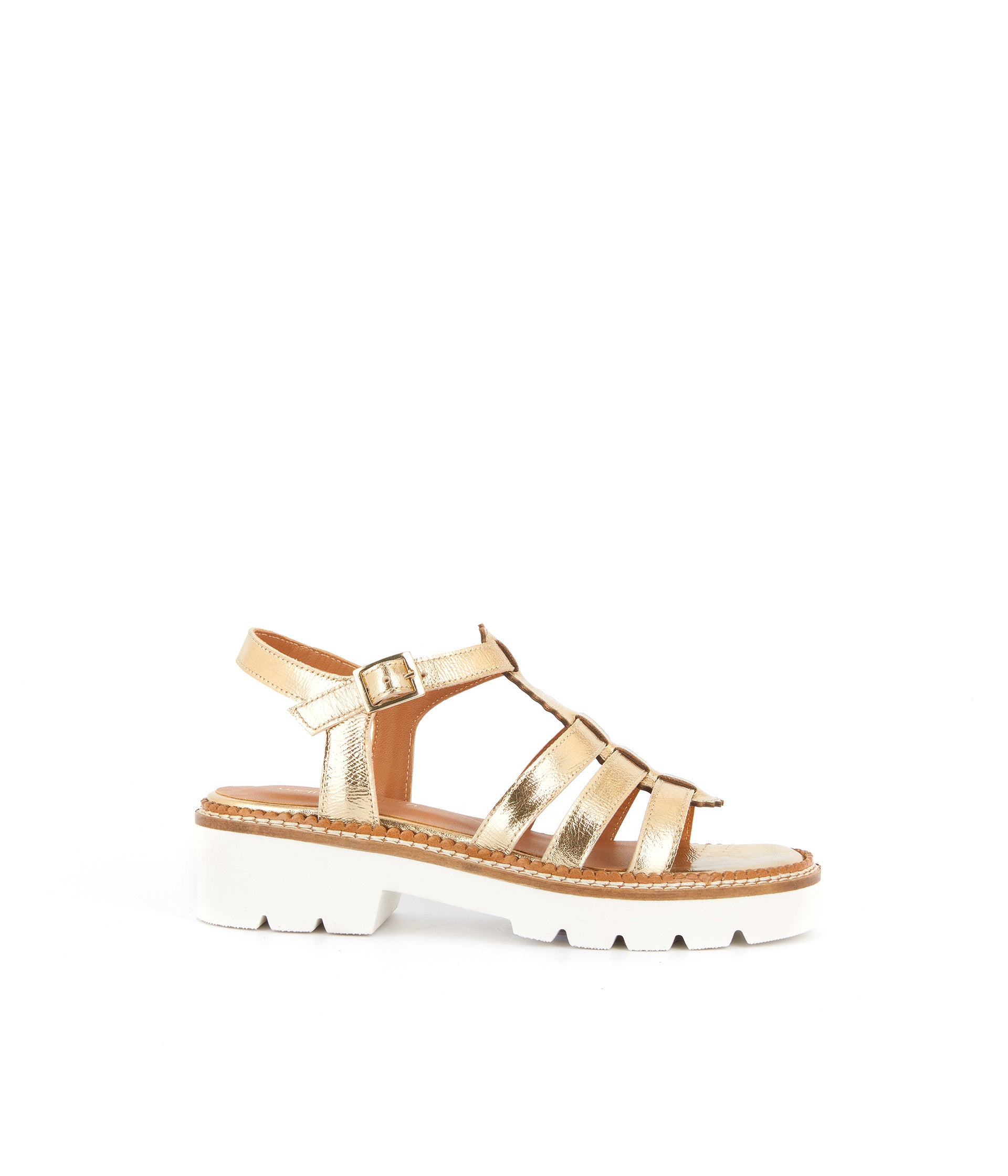 Sandale cuir doré Isidole