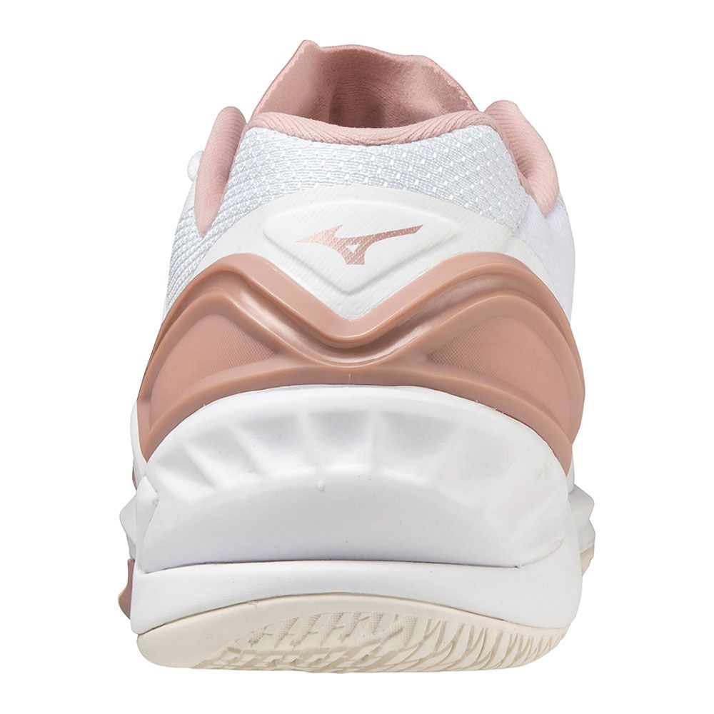 Mizuno WAVE STEALTH NEO - Chaussures handball Femme white/rose/snow white