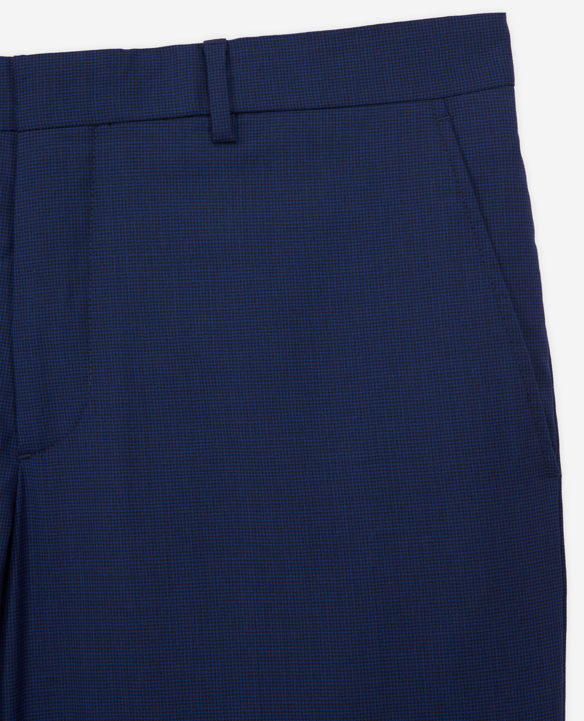 Pantalon de costume micro motif bleu marine