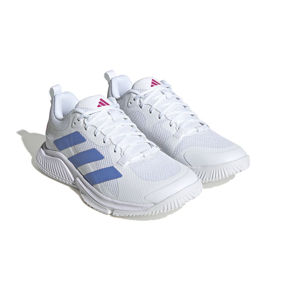Adidas Performance COURT TEAM BOUNCE 2.0 - Chaussures handball Femme white/blue fusion/lucid fuchsi