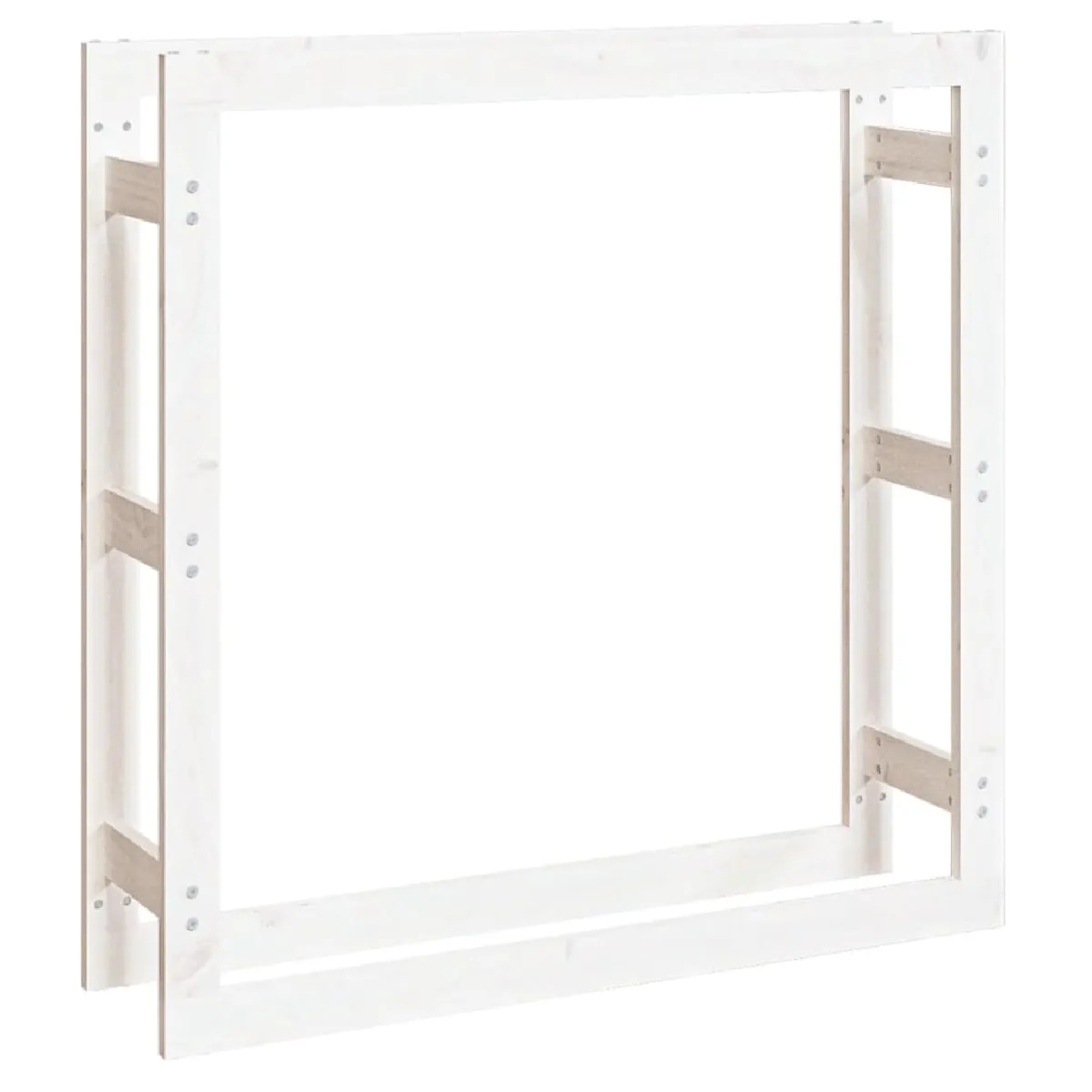 vidaXL Support bois - Bois de pin - Blanc - 100x25x100 cm